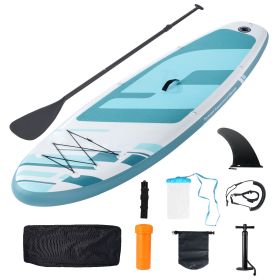 Inflatable Stand Up Paddle Board, 10' x 33" x 6" Wide SUP Paddleboard, with Board Accessories, Pump, Paddle, Fin, Phone Bag, Backpack, Ankle Leash