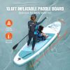 Inflatable Stand Up Paddle Board, 10.6' x 33" x 6" Wide SUP Paddleboard, with Board Accessories, Pump, Paddle, Fin, Phone Bag, Backpack, Ankle Leash