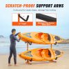 Freestanding Kayak Storage Rack, Kayak Stand for 4 Kayak Canoe Paddleboard, Heavy-duty Steel Kayak Hanger Holder with Padded Arms and Adjustable Width