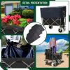 Fishing Cart with Rod Holders ,Beach Wagon with Big Wheels for Sand 500lbs capacity - All Terrain Steel Frame Utility Cart with 9" Pneumatic Tires