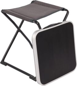 3 in 1 Folding Camping Table, Stool, and Footrest, Lightweight Portable up to 300 LBS, Easy to Carry for Beach, Fishing, Trip, Picnic, Lawn (Color: 3 in 1-black-1set)