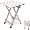 3 in 1 Folding Camping Table, Stool, and Footrest, Lightweight Portable up to 300 LBS, Easy to Carry for Beach, Fishing, Trip, Picnic, Lawn