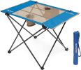 3 in 1 Folding Camping Table, Stool, and Footrest, Lightweight Portable up to 300 LBS, Easy to Carry for Beach, Fishing, Trip, Picnic, Lawn