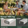 3 in 1 Folding Camping Table, Stool, and Footrest, Lightweight Portable up to 300 LBS, Easy to Carry for Beach, Fishing, Trip, Picnic, Lawn