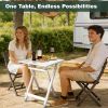 3 in 1 Folding Camping Table, Stool, and Footrest, Lightweight Portable up to 300 LBS, Easy to Carry for Beach, Fishing, Trip, Picnic, Lawn