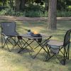 3 in 1 Folding Camping Table, Stool, and Footrest, Lightweight Portable up to 300 LBS, Easy to Carry for Beach, Fishing, Trip, Picnic, Lawn