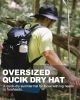 Oversize UV Fishing Sun Hat for Big Heads  Quick Dry Boonie Hats,Large Cooling Safari Hats with Strap
