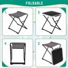 3 in 1 Folding Camping Table, Stool, and Footrest, Lightweight Portable up to 300 LBS, Easy to Carry for Beach, Fishing, Trip, Picnic, Lawn