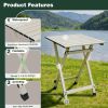 3 in 1 Folding Camping Table, Stool, and Footrest, Lightweight Portable up to 300 LBS, Easy to Carry for Beach, Fishing, Trip, Picnic, Lawn