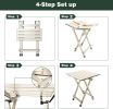 3 in 1 Folding Camping Table, Stool, and Footrest, Lightweight Portable up to 300 LBS, Easy to Carry for Beach, Fishing, Trip, Picnic, Lawn
