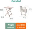 3 in 1 Folding Camping Table, Stool, and Footrest, Lightweight Portable up to 300 LBS, Easy to Carry for Beach, Fishing, Trip, Picnic, Lawn