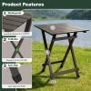 3 in 1 Folding Camping Table, Stool, and Footrest, Lightweight Portable up to 300 LBS, Easy to Carry for Beach, Fishing, Trip, Picnic, Lawn