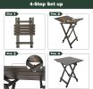 3 in 1 Folding Camping Table, Stool, and Footrest, Lightweight Portable up to 300 LBS, Easy to Carry for Beach, Fishing, Trip, Picnic, Lawn